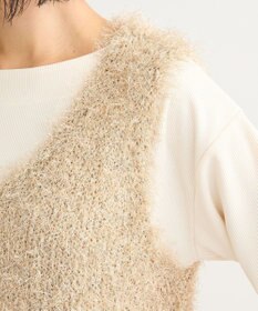 Green Parks ＳＥＴ２点ベスト＋リブワンピース