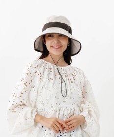 AURORA 【 Beaurance （ビューランス）】サマーシールド リボン中つばクロッシェハット