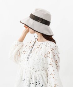 AURORA 【 Beaurance （ビューランス）】サマーシールド リボン中つばクロッシェハット