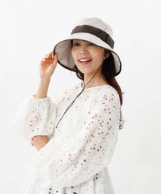 AURORA 【 Beaurance （ビューランス）】サマーシールド リボン中つばクロッシェハット