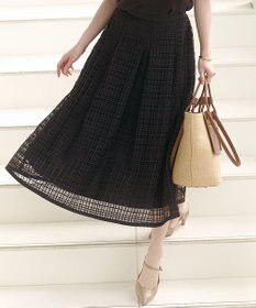 23区 【洗える】Broche チェックレース スカート