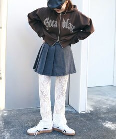 WEGO デニムラッププリーツスカート