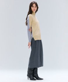 BEIGE， 【VERY NaVY12月号掲載】TERNES / 2タックウールスカート