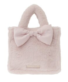 Maison de FLEUR サテンリボンファー2Wayスクエアトートバッグ