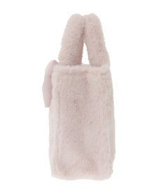 Maison de FLEUR サテンリボンファー2Wayスクエアトートバッグ