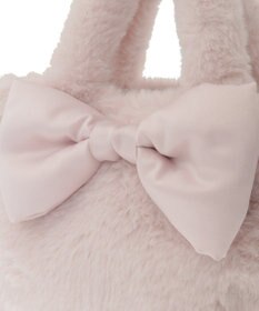 Maison de FLEUR サテンリボンファー2Wayスクエアトートバッグ