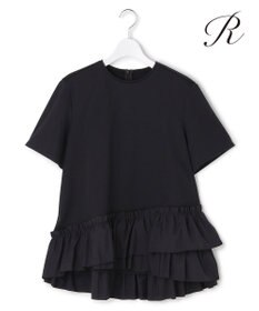 23区 【R(アール)】クロスフリルジャージー ランダムフリル Tシャツ