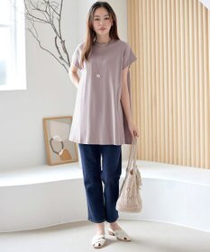 Tiaclasse 【接触冷感】 フレンチスリーブフレアカットソー