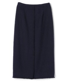 BEIGE， MULLIN / ウールツイードフロントベントスカート