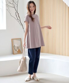 Tiaclasse 【接触冷感】 フレンチスリーブフレアカットソー