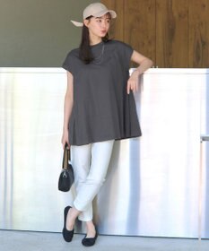 Tiaclasse 【接触冷感】 フレンチスリーブフレアカットソー