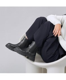 MODE ET JACOMO <carino>サイドゴアビジューショートブーツ