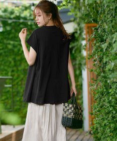 Tiaclasse 【接触冷感】 フレンチスリーブフレアカットソー