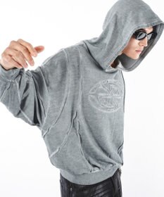 WEGO 【ユニセックス着用ITEM/MLサイズ展開】コールドダイスウィッチングプルパーカー