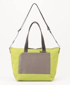 Y'SACCS ナイロン×リサイクルレザー　コンビマルチトート