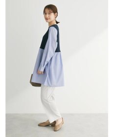 Green Parks リブドッキングカットソーボリュームチュニック