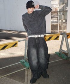 WEGO Mクロスモチーフスタッズベルト