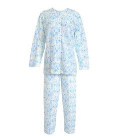 Wing 【数量限定　特別価格】 パジャマ 長袖 長ズボン 綿混(本体) キルトニット素材 保温性 あたたかい 前開きタイプ 丸首 レディース EP6912 ウイング／ワコール