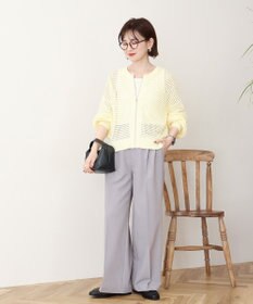 AMERICAN HOLIC 【先行予約】ジップアップメッシュニットカーディガン【WEB限定カラー有り】