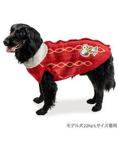 PET PARADISE スヌーピー ハグ 背開き ニット 《レッド》 中型犬 大型犬