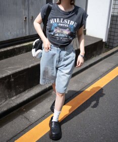 WEGO ヴィンテージウォッシュドロストデザインT