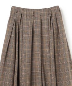 BEIGE， EDWARDS / ウールチェック フレアスカート