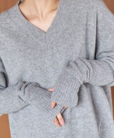 UNFILO 【洗える】ふわふわニット アームウォーマー