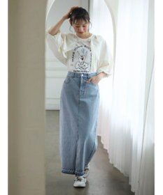 Green Parks ・ＤｏｕｂｌｅＦｌａｇｓ　フリルショルダープリントＴＥＥ