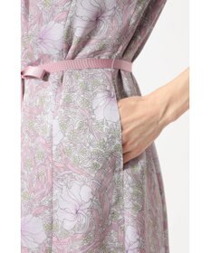 DAKS ボタニカルプリント七分袖ワンピース