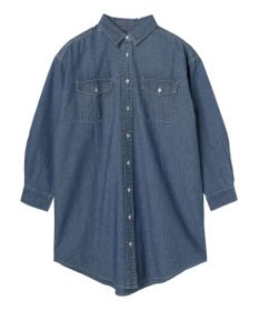 Green Parks ミディ丈デニムシャツワンピース