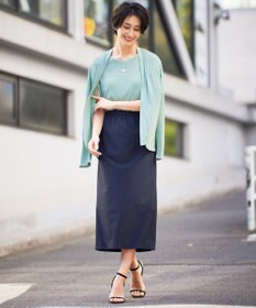 ICB L 【接触冷感・UVカット・洗える】アトラストリコット ナロースカート