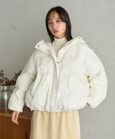 earth music&ecology フーディーパファーブルゾン