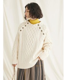 CRAFT STANDARD BOUTIQUE ラグランケーブルニットプルオーバー　