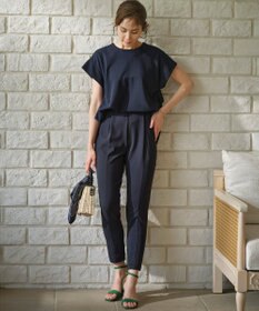 組曲 S 【接触冷感・UVケア】ライトアムンゼンジャージー フリルブラウス