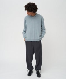 ATON BABY ALPACA LINEN | ジップアップポロセーター - UNISEX