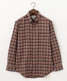 JOSEPH ABBOUD 【キングサイズ・オーガニックコットン】スモールチェック フランネルシャツ