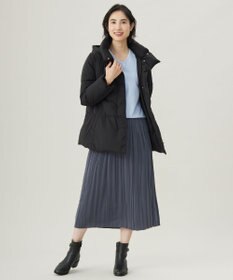 J.PRESS LADIES L 【洗える】マロンサテン ランダムプリーツ スカート