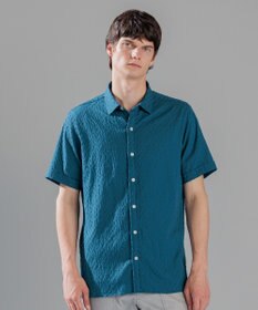 JOSEPH HOMME パターンジャガードストレッチ  /  レギュラーカラー半袖シャツ