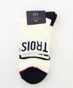 23区GOLF 【MEN】ロゴラインハーフソックス　１５ｃｍ