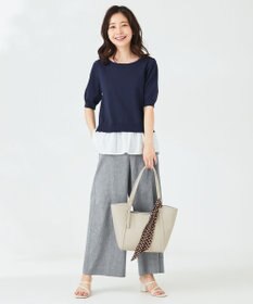 ANY SIS 【洗える】シャツテール ニットＴシャツ