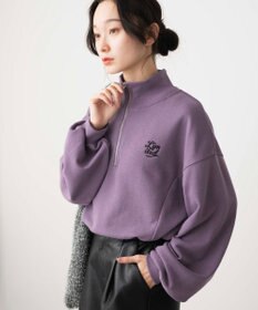 WEGO 【新色追加】ドロストデザインハーフZIPスウェット