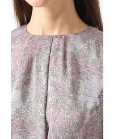 DAKS ボタニカルプリント七分袖ワンピース