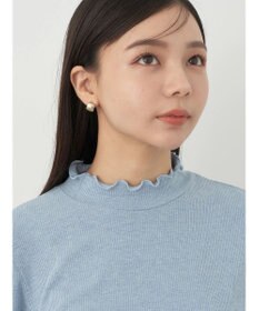 earth music&ecology ラメテレコハイネックプルオーバー