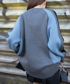 WEGO サガラロゴ配色BIGニットプルオーバー