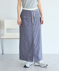 CRAFT STANDARD BOUTIQUE ナイロンダブルウエストIラインスカート