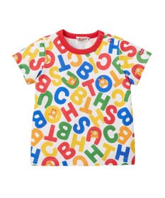 MIKI HOUSE HOT BISCUITS 【70-120cm】 ビーンズ総柄半袖Tシャツ