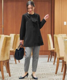 Tiaclasse 【安田美沙子さん着用・洗える】T/R両面起毛ストレッチパンツ