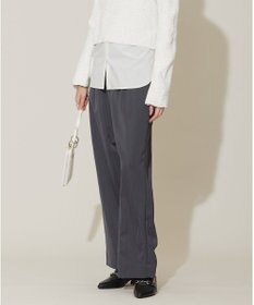 ICB 【接触冷感・UVケア・洗える】 ヴィスコースナイロンサテン ワイドパンツ