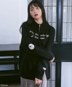 earth music&ecology ナイトメア／ダブルジップニットカーディガン