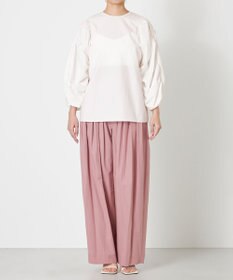 NAVE 【Nave・洗える】タイプライタークロス ギャザーブラウス